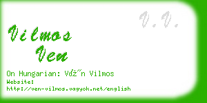 vilmos ven business card